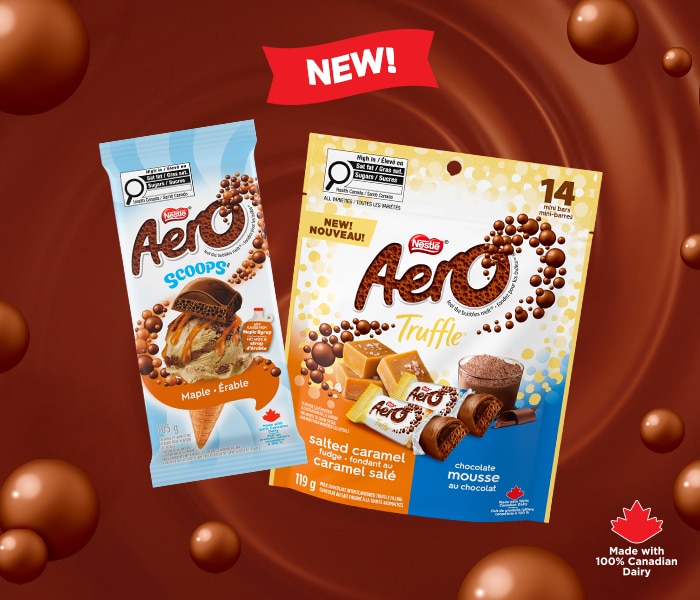 AERO. Creamy. Bubbly. Melty.
