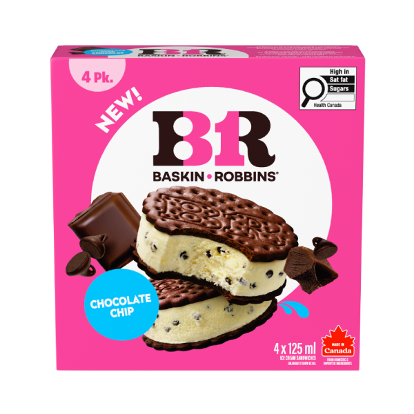 BASKIN ROBBINS® Chocolate Chip Ice Cream Sandwiches