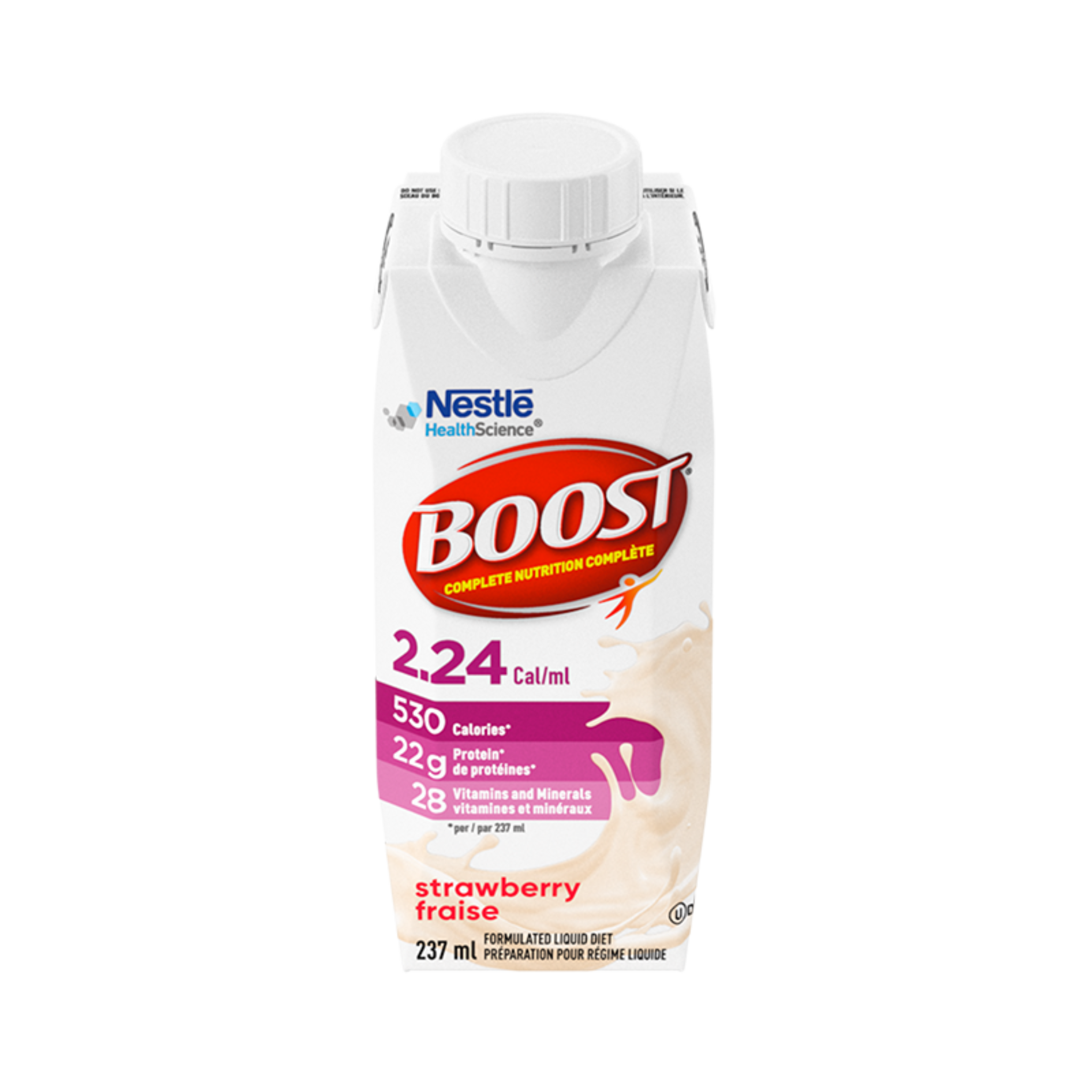 BOOST 2.24 Cal/mL Strawberry Nutritional Drink 237ml