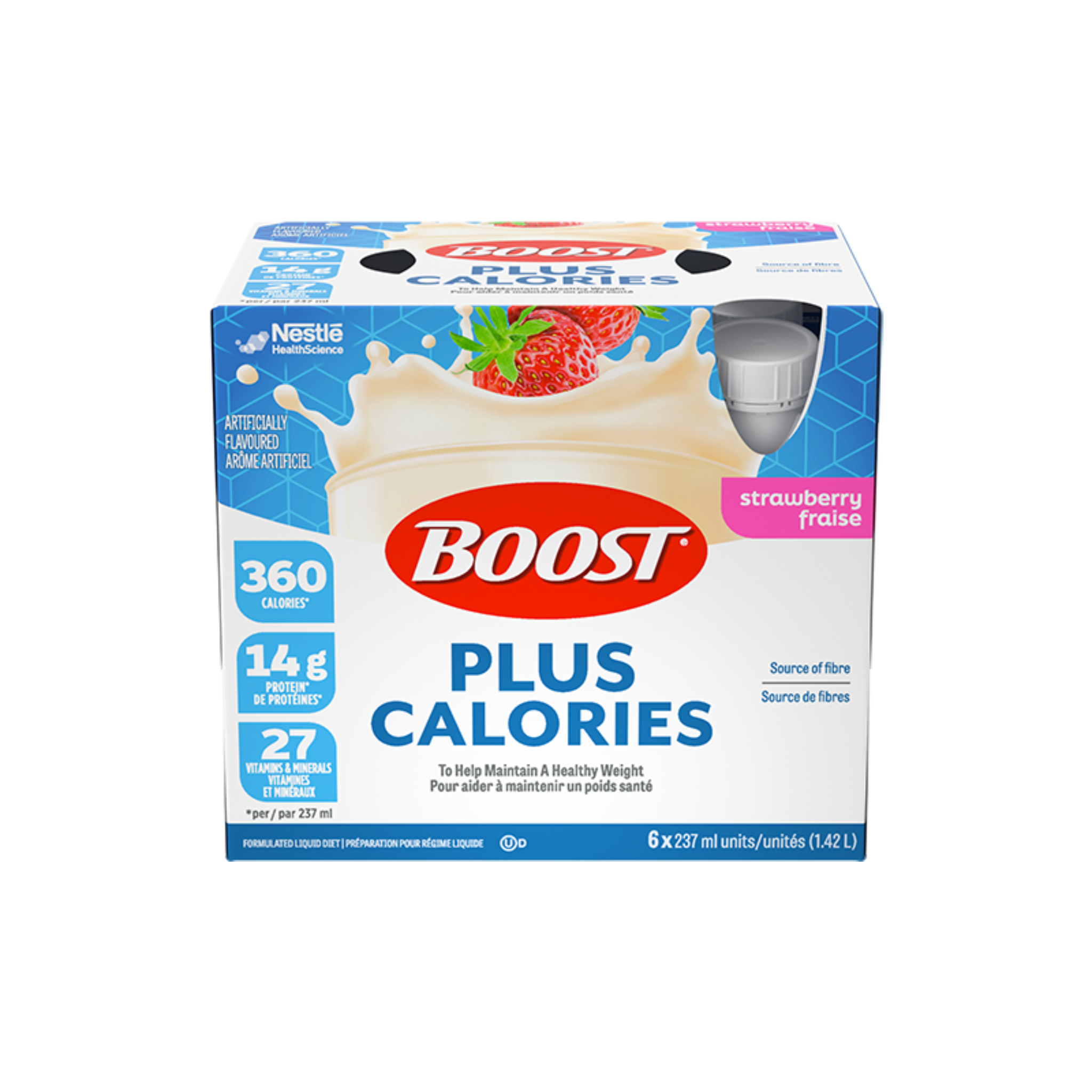 BOOST Plus Calories Strawberry Nutritional Drink 237ml