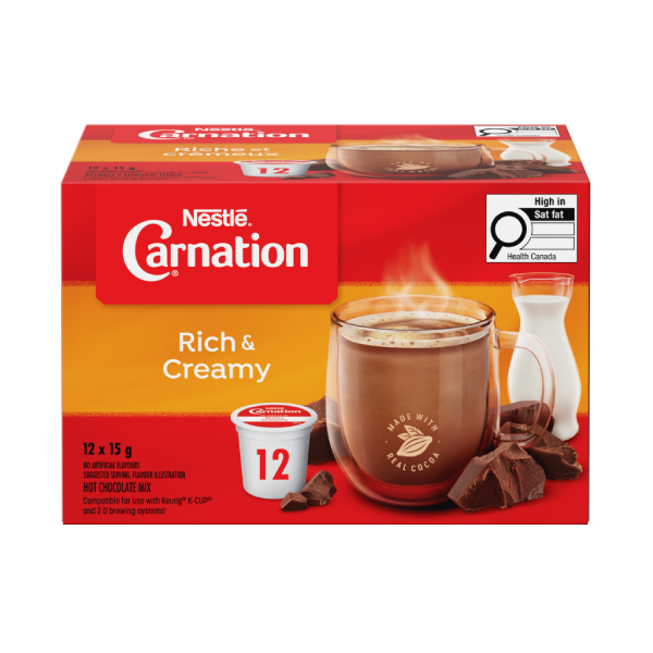 CARNATION Rich and Creamy Hot Chocolate for Keurig 12x15g