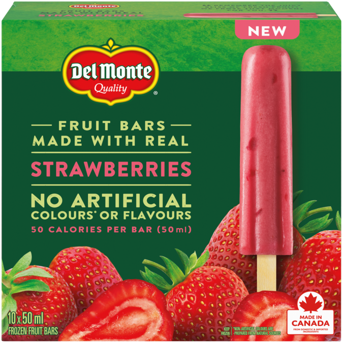 DEL MONTE Strawberry Frozen Fruit Bars
