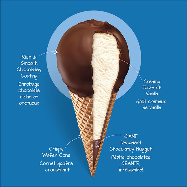 DRUMSTICK Simply Dipped Vanilla Sundae Cones