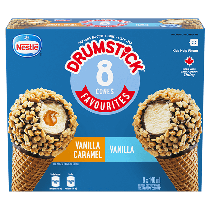DRUMSTICK Vanilla Caramel & Vanilla Cones