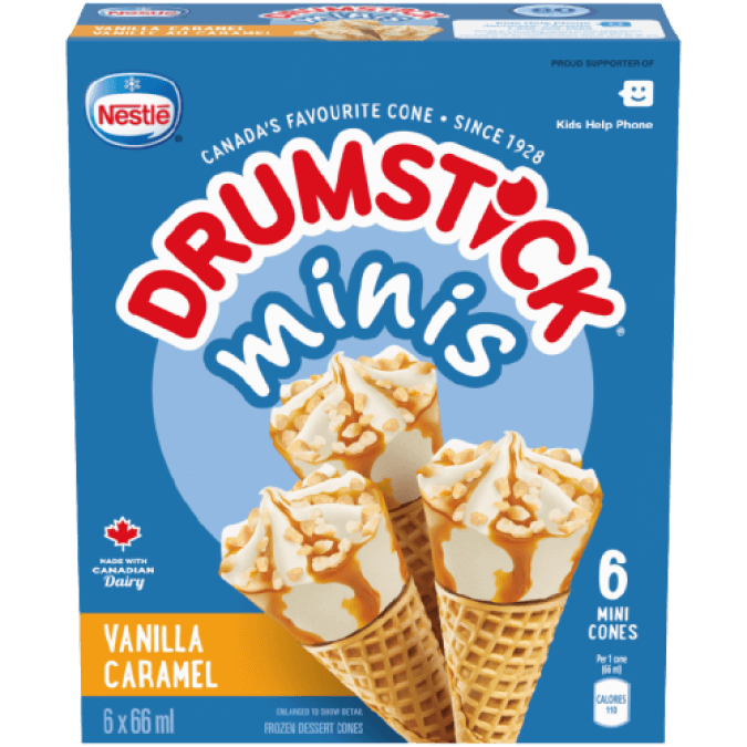 DRUMSTICK Minis Vanilla Caramel Cones