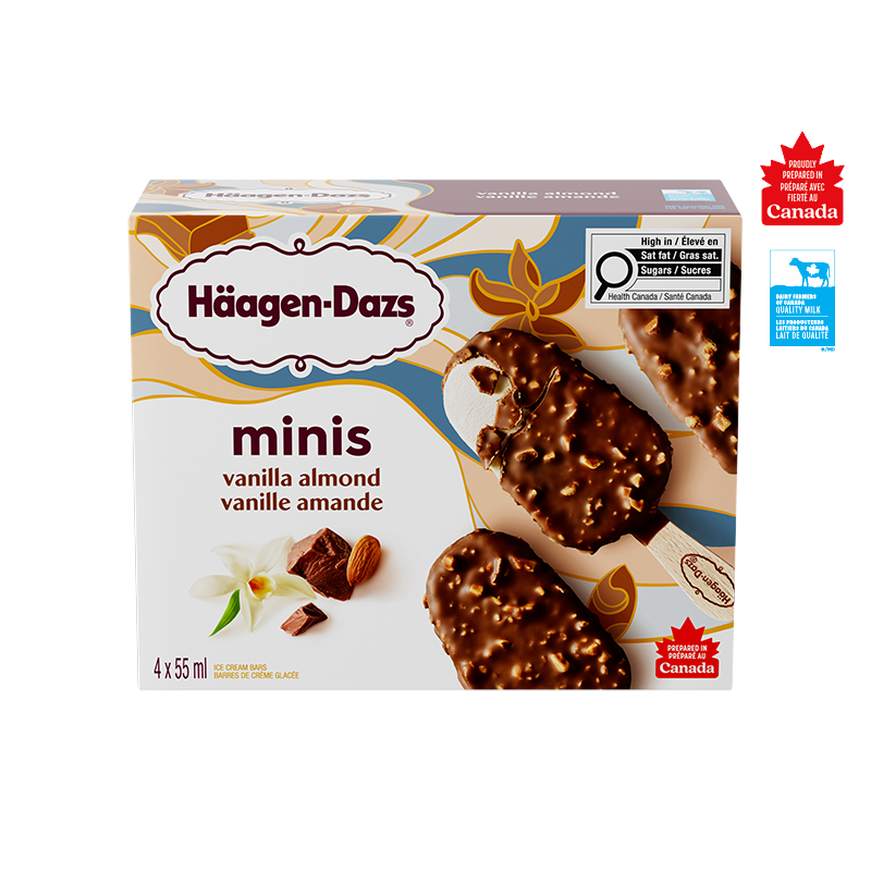 Miniatures Vanilla Almond Ice Cream Bars