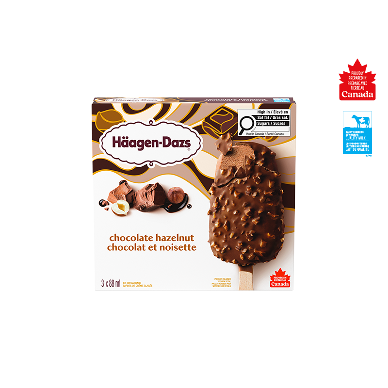 Chocolate Hazelnut Ice Cream Bars