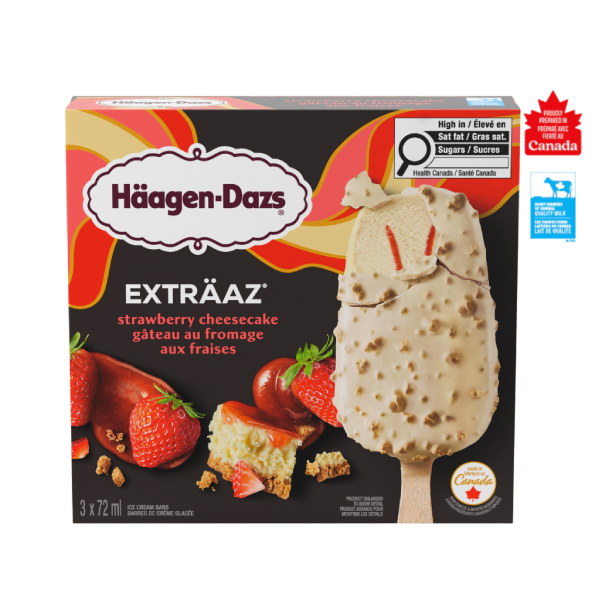 EXTRÄAZ Strawberry Cheesecake Ice Cream Bars