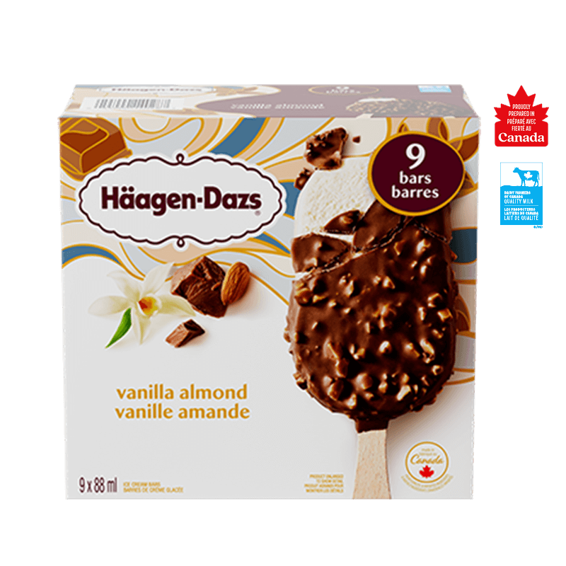 Vanilla Almond Ice Cream Bars 9 x 88 ml