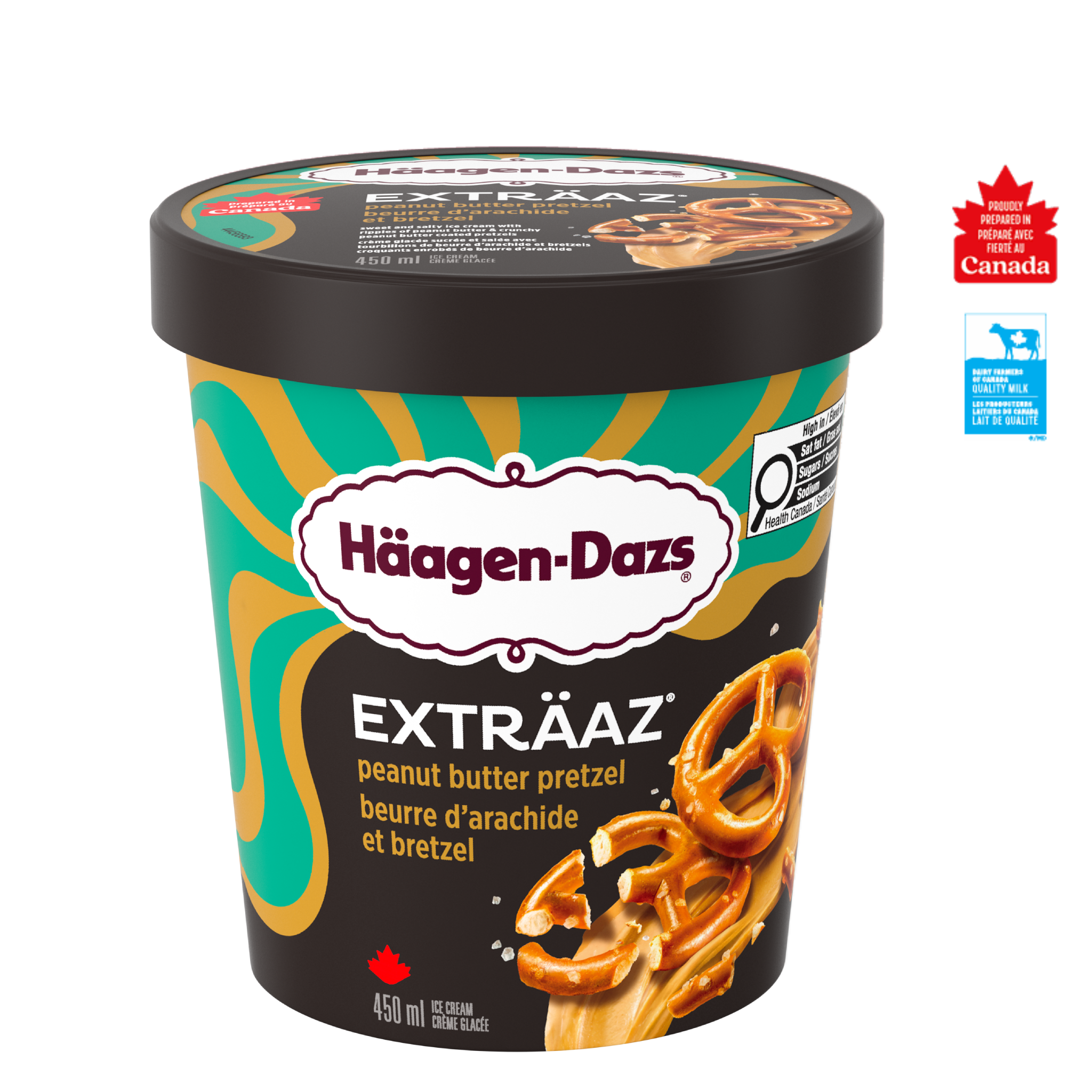 HAAGEN-DAZS EXTRÄAZ Peanut Butter Pretzel Ice Cream