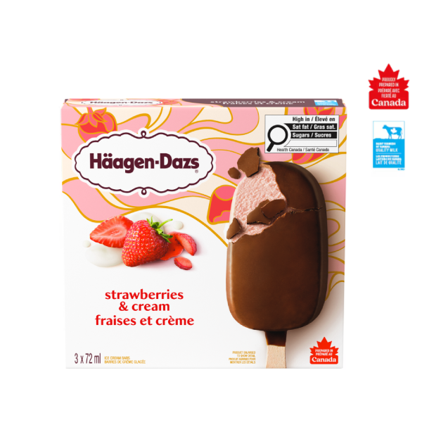 HAAGEN-DAZS Strawberries and Cream Ice Cream Bars