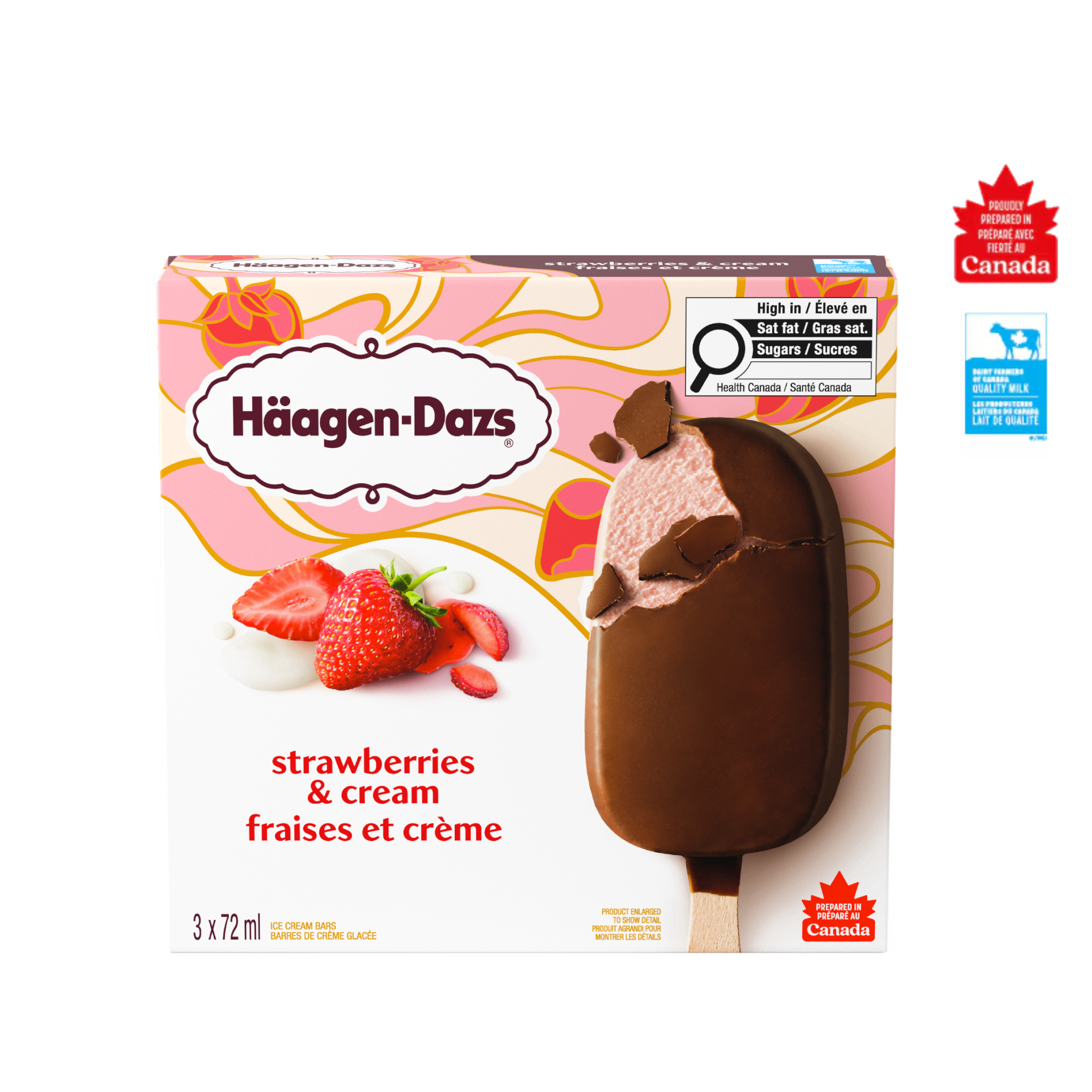 HAAGEN-DAZS Strawberries and Cream Ice Cream Bars