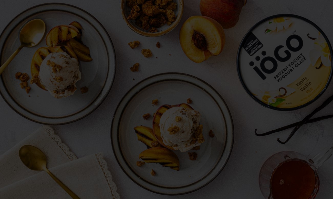 Grilled Peach Crisp Sundaes