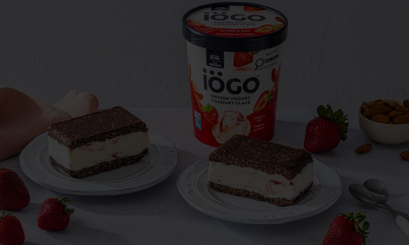 No-Bake Brownie Frozen Yogurt Sandwiches