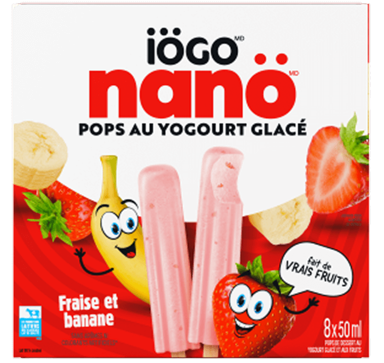 iÖGO® nanö Frozen Yogurt Pops Strawberry Banana 8x50ml