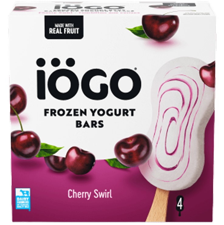 iÖGO® Frozen Yogurt Bars Cherry Swirl 4x80ml