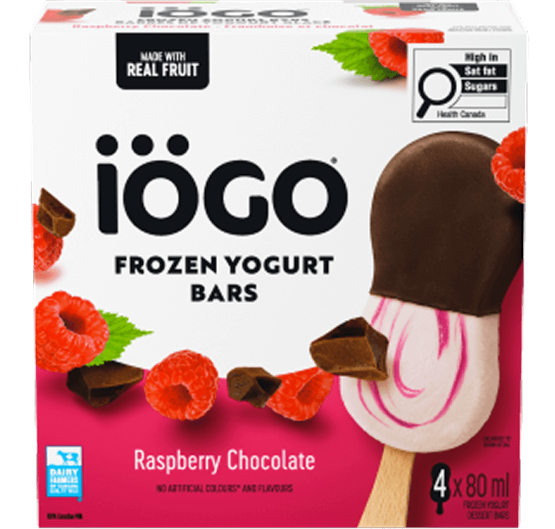 iÖGO® Frozen Yogurt Bars Raspberry Chocolate 4x80ml