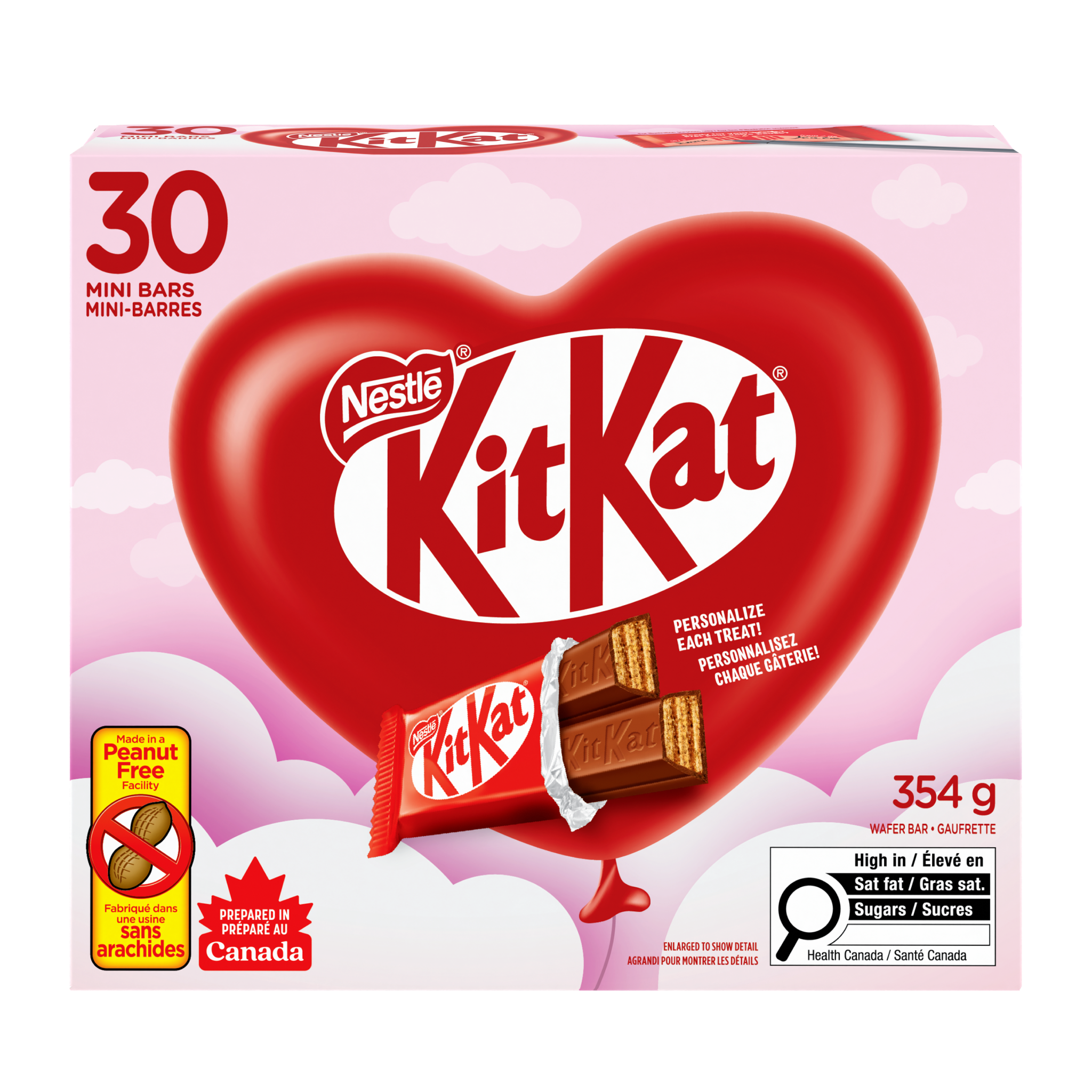 KIT KAT Valentine Minis, Milk Chocolate, Peanut-free