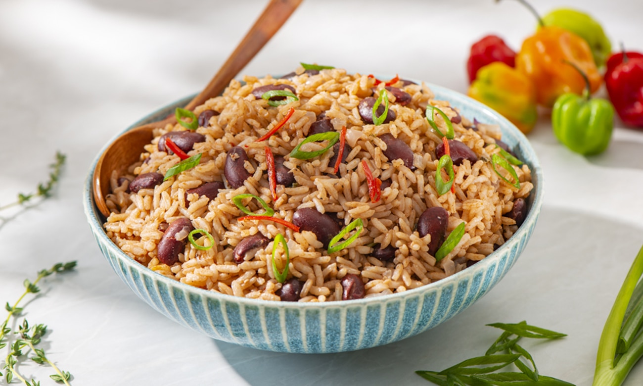 Caribbean Rice and Peas made with MAGGI
