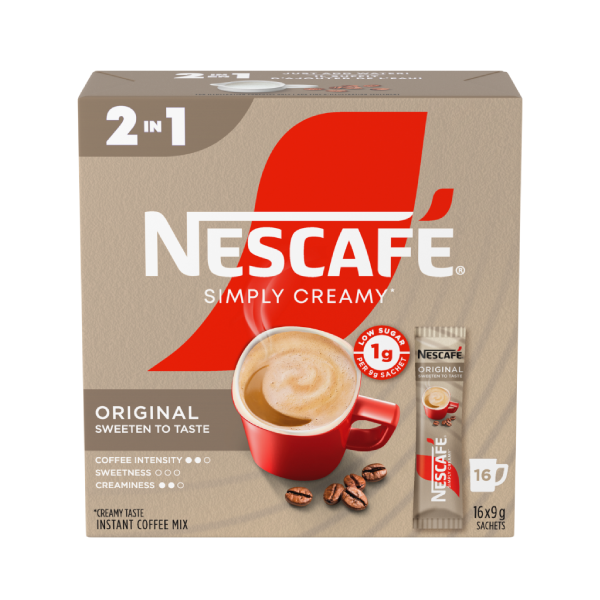 NESCAFÉ Simply Creamy Instant Coffee Mix & Coffee Enhancer 16 x 9 g
