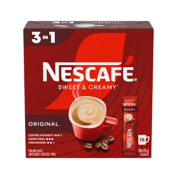 NESCAFÉ Sweet & Creamy Instant Coffee Mix 18 Sachets 19g 