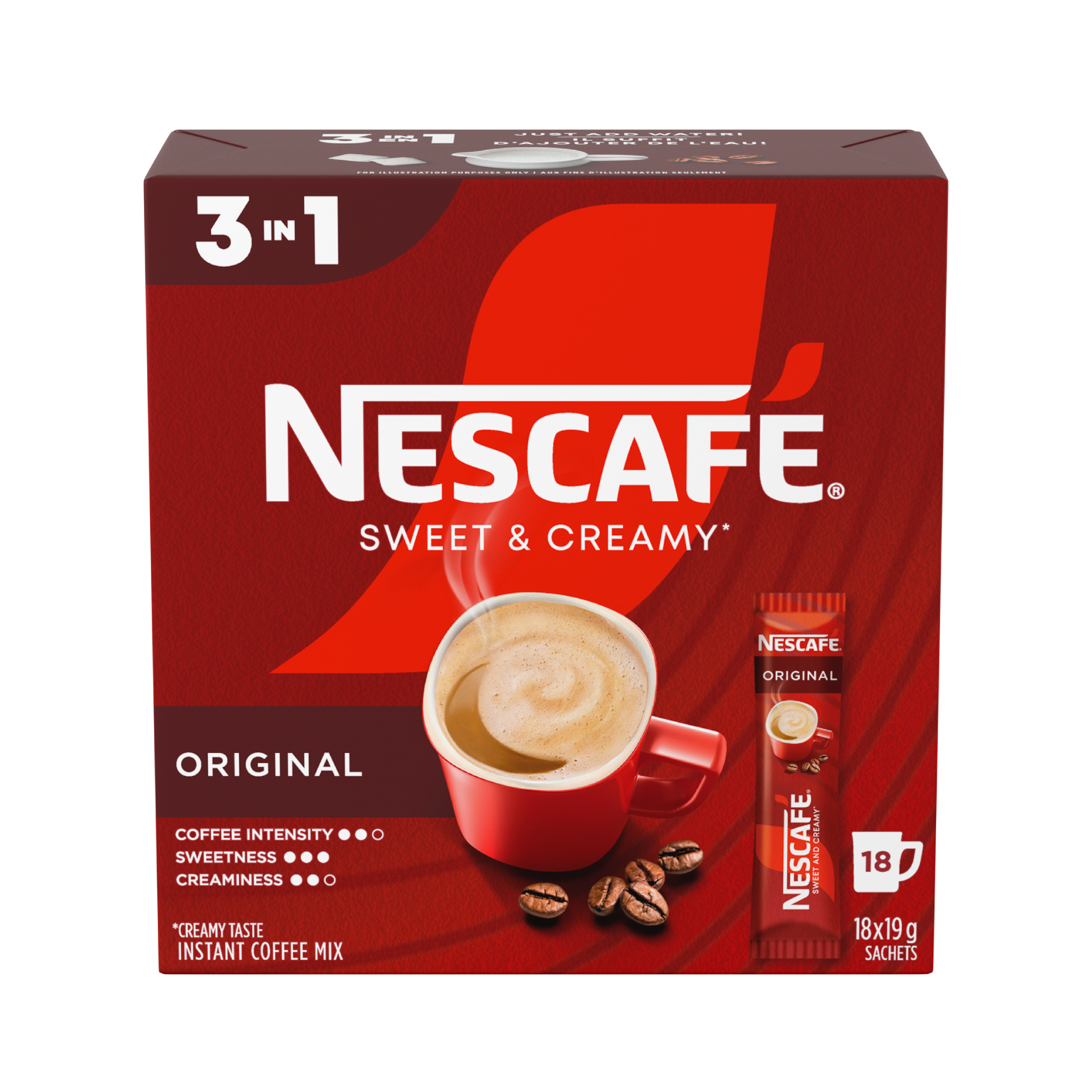 NESCAFÉ Sweet & Creamy Instant Coffee Mix 18x19g-Pack