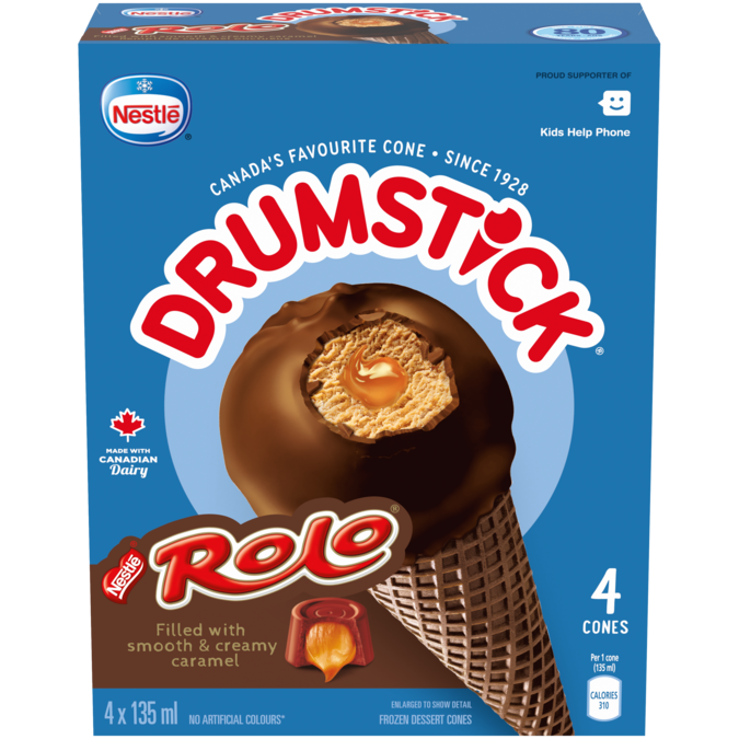 DRUMSTICK ROLO Frozen Desert Cones, Multipack, 4 x 135 ml.