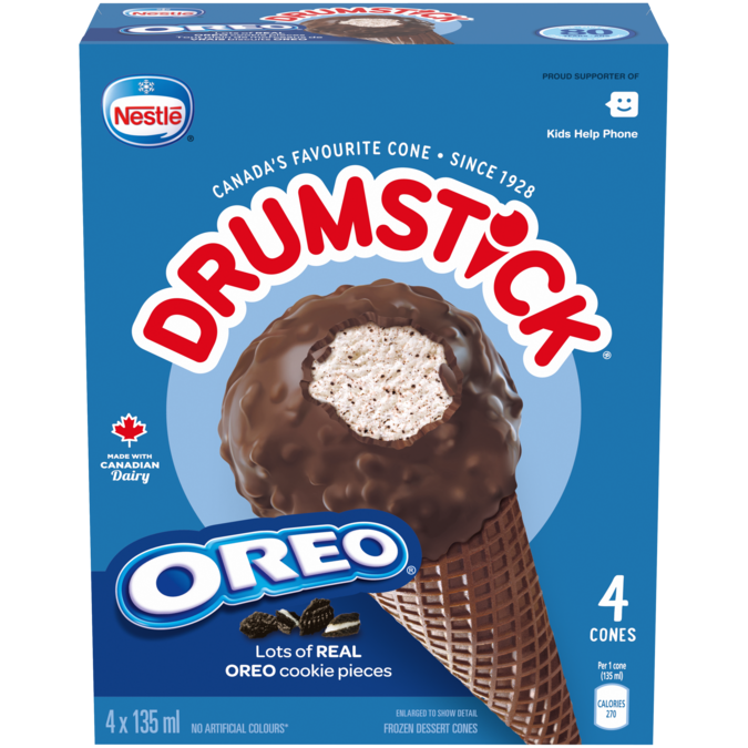 DRUMSTICK OREO Ice Cream Cone Sundae Cones 4 pack Nestl Canada drumstick-oreo-ice-cream-cone-sundae-cones-4-pack-nestl-canada