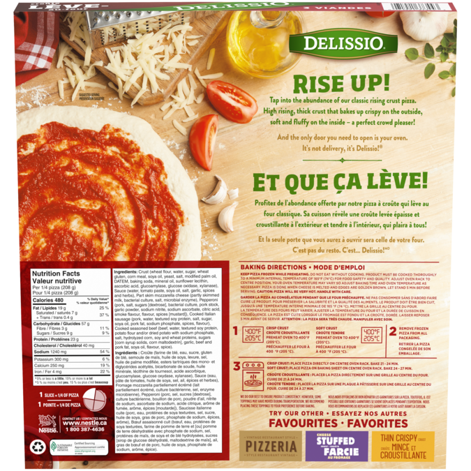 Rising Crust Pizza 3 Meat 834 g