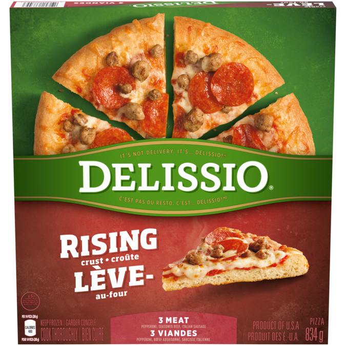 Rising Crust Pizza 3 Meat 834 g