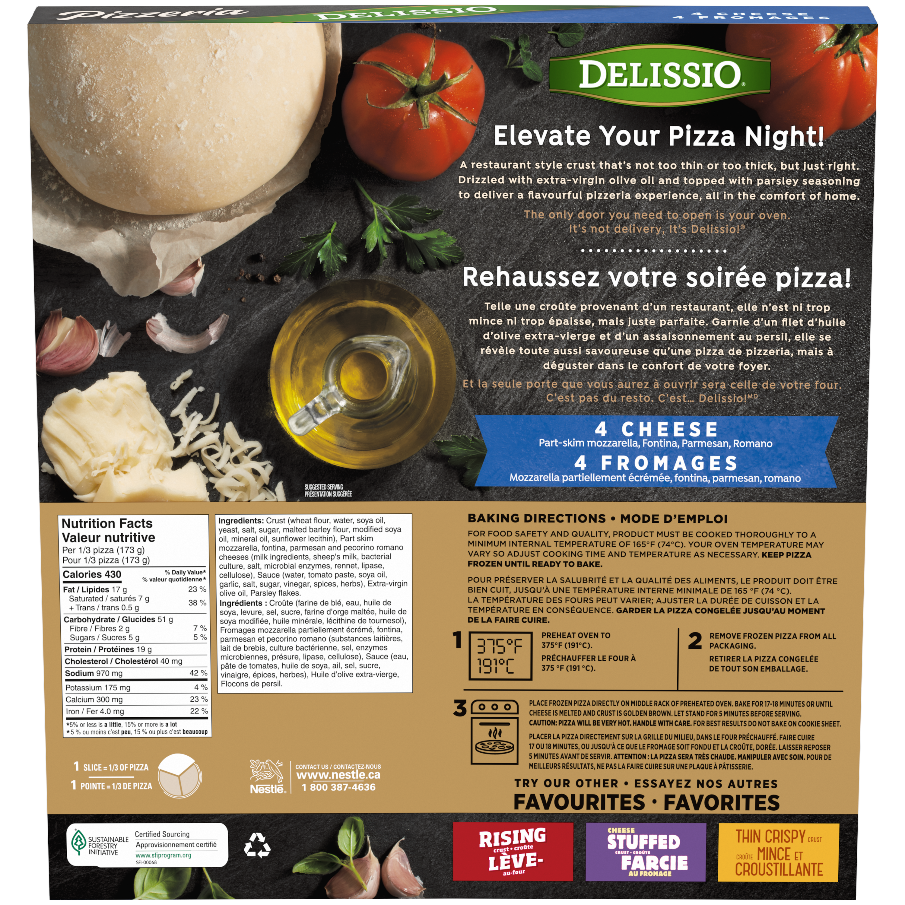 Pizzeria 4 Cheese Pizza – 519 g