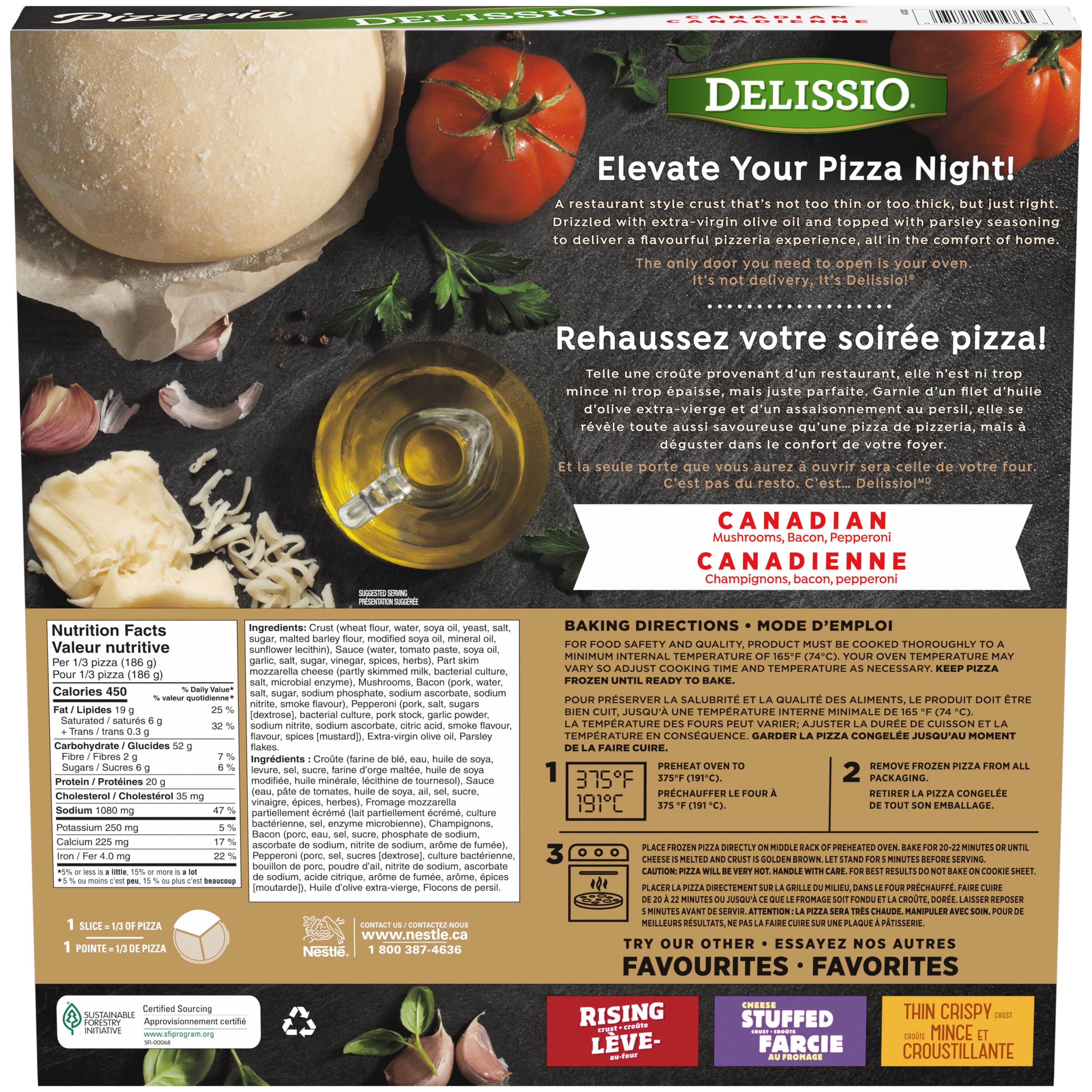 DELISSIO Pizzeria Canadian Pizza – 559 g