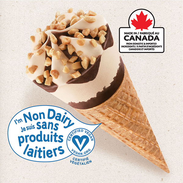 DRUMSTICK Non-Dairy Caramel Sundae Cones back