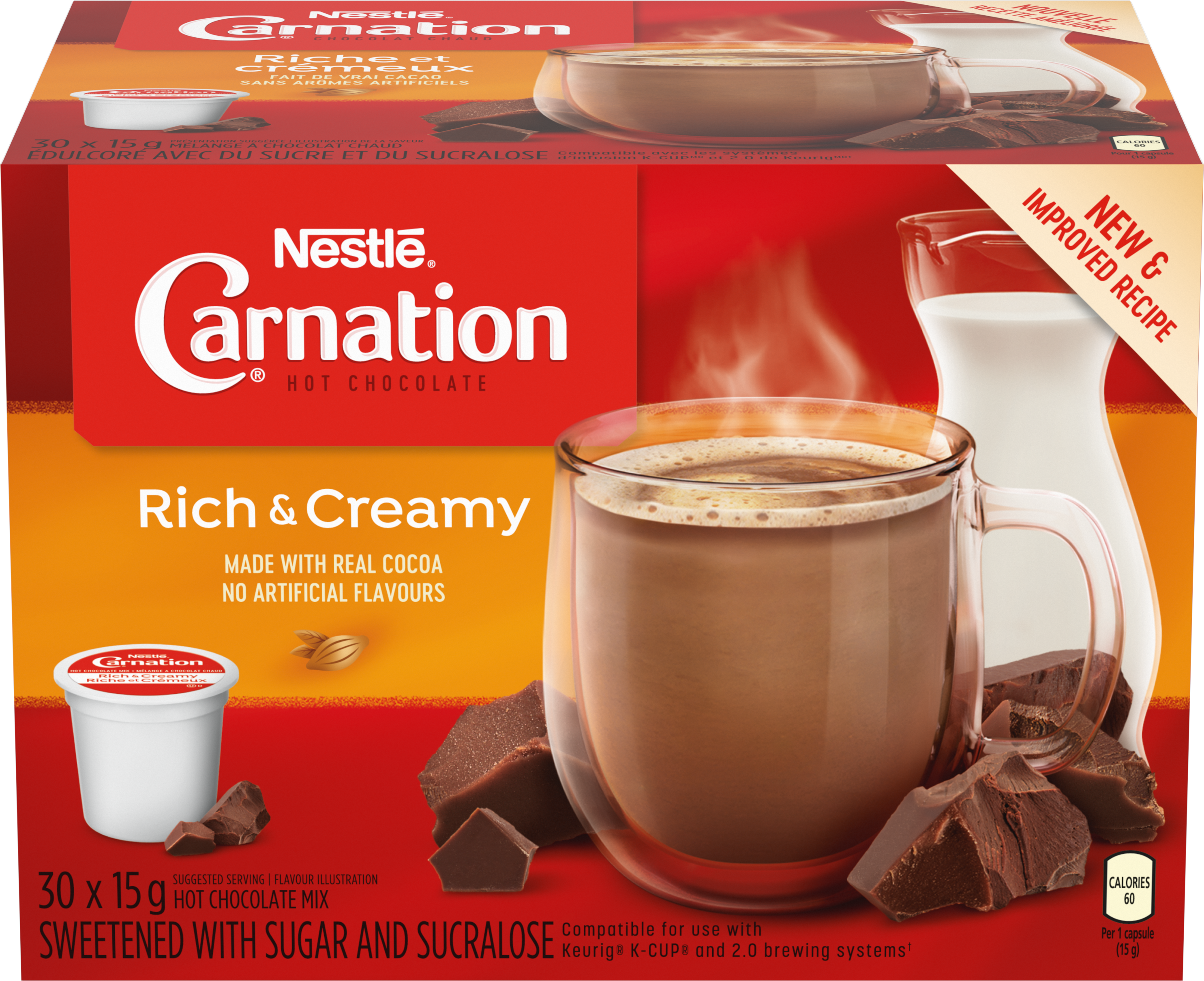 NESTLÉ CARNATION Rich and Creamy Hot Chocolate for Keurig, 30-Pack 