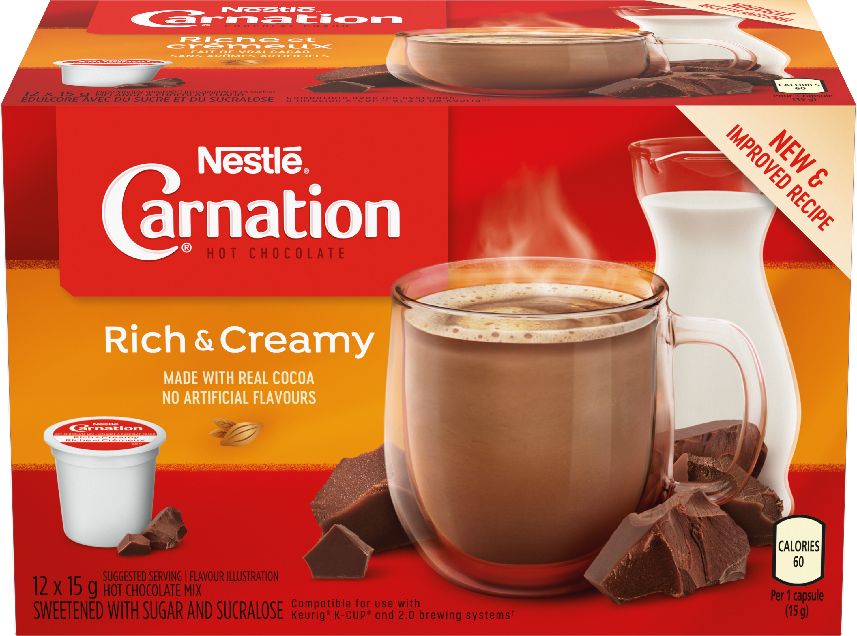 Carnation Chocolat Chaud Riche Et Crémeux Carnation - 25 g