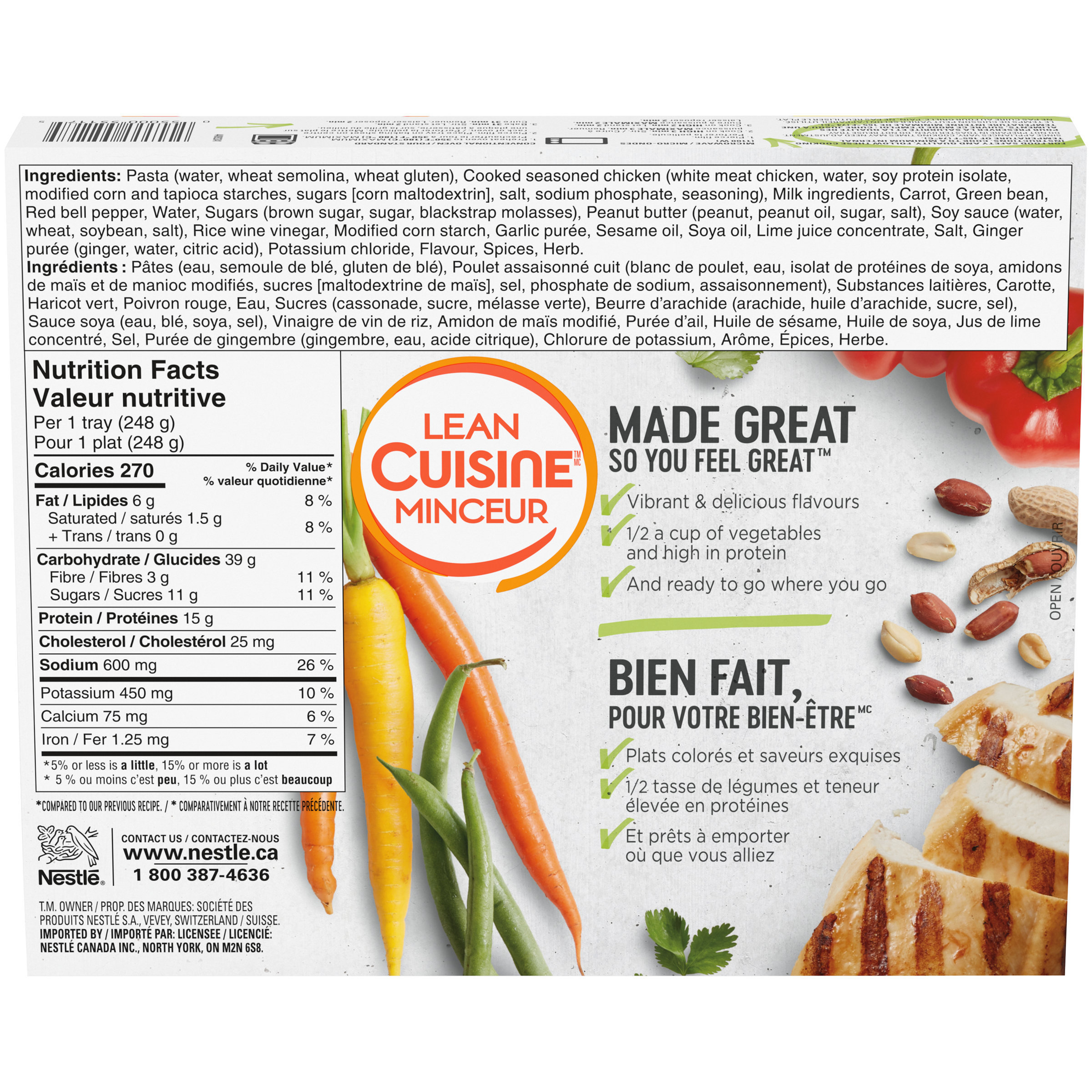 LEAN CUISINE Thai Peanut Chicken back