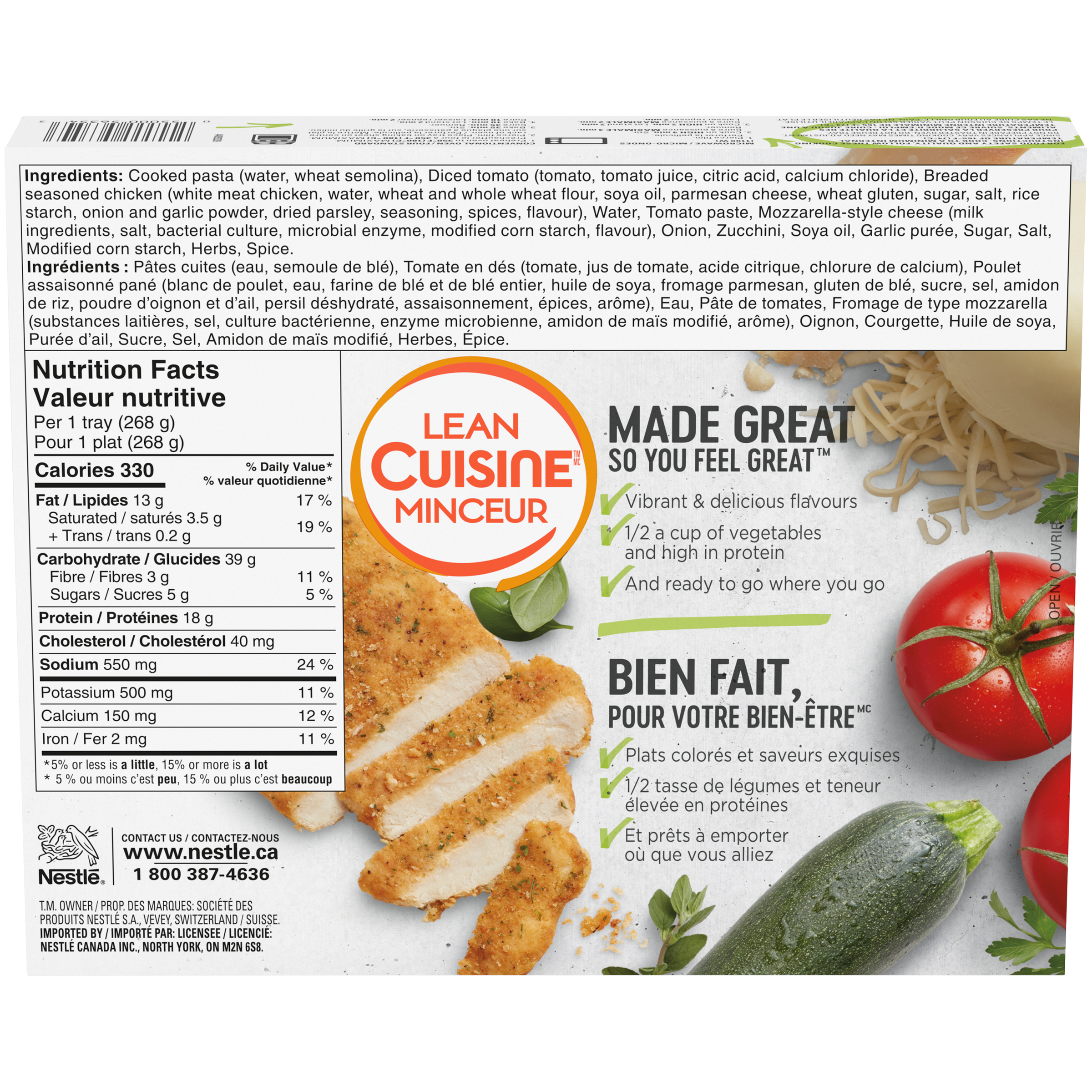 LEAN CUISINE Chicken Parmigiana back