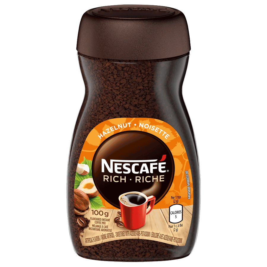 NESCAFÉ Rich Hazelnut Instant Coffee Canister – 100 g