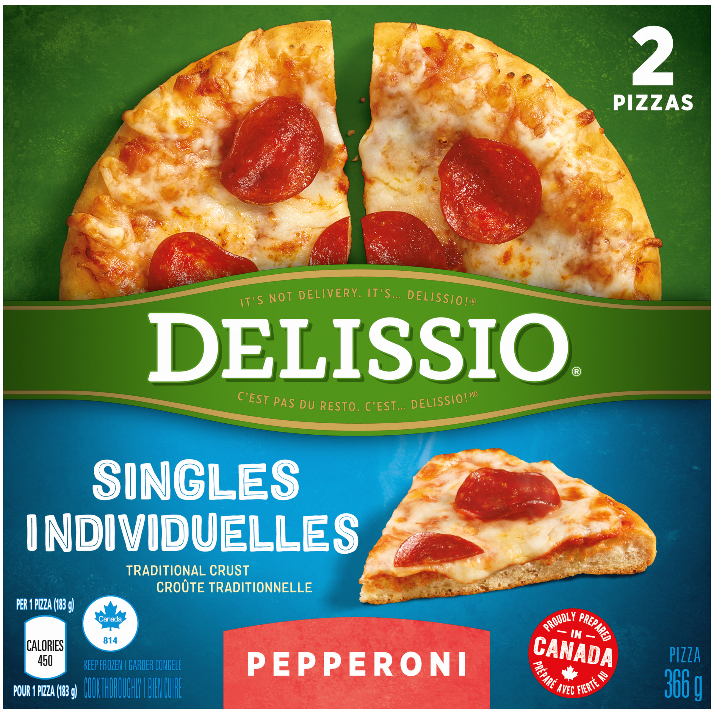 Delissio Singles Pepperoni 2 x 183 g