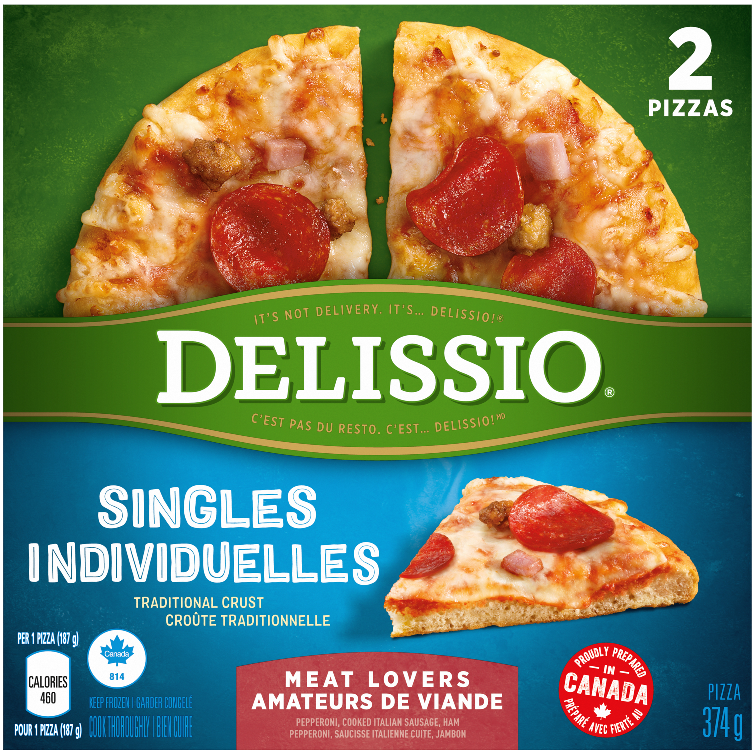 Delissio Singles Meat Lovers 2 x 187 g