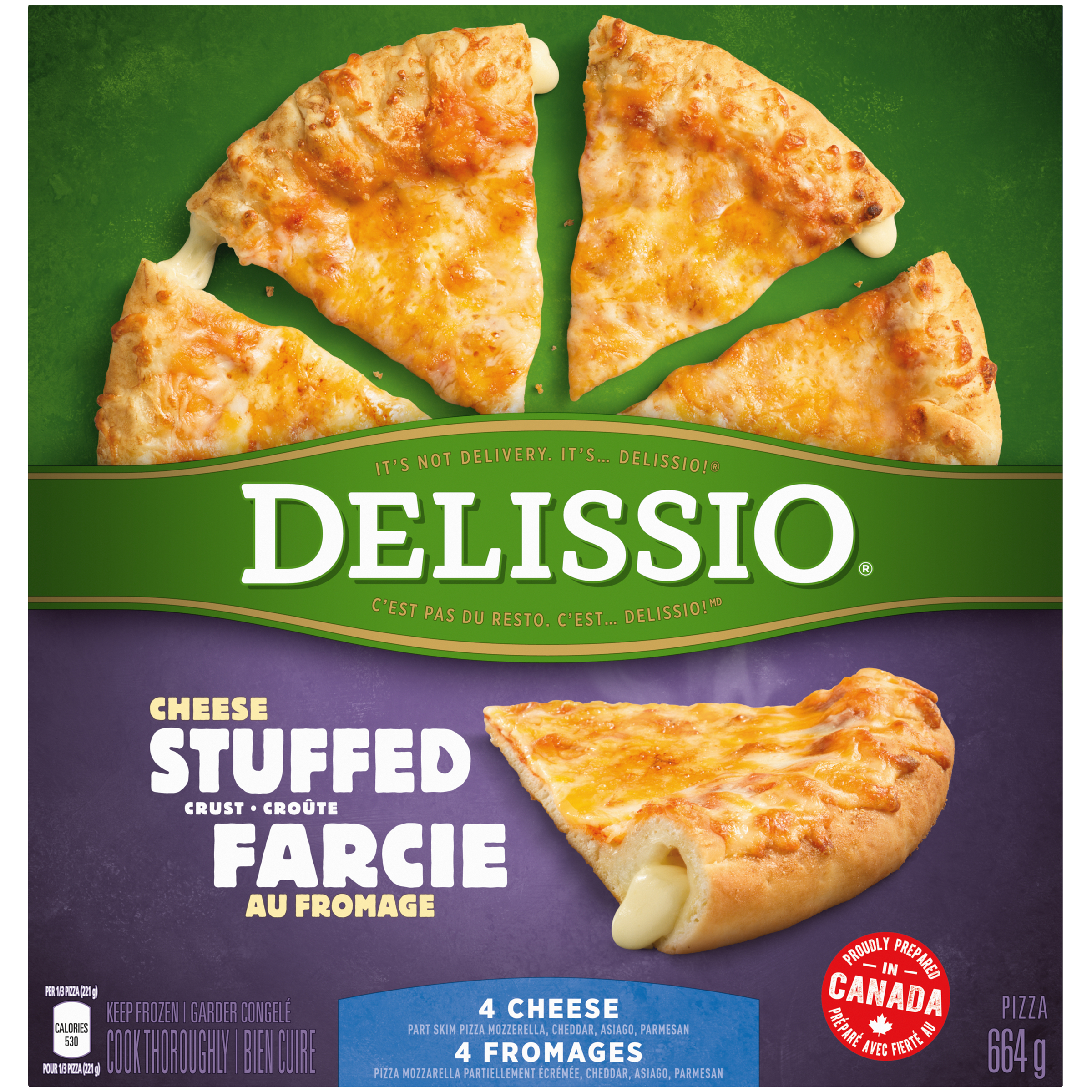 Delissio Stuffed Crust 4 Cheese Pizza 664 g