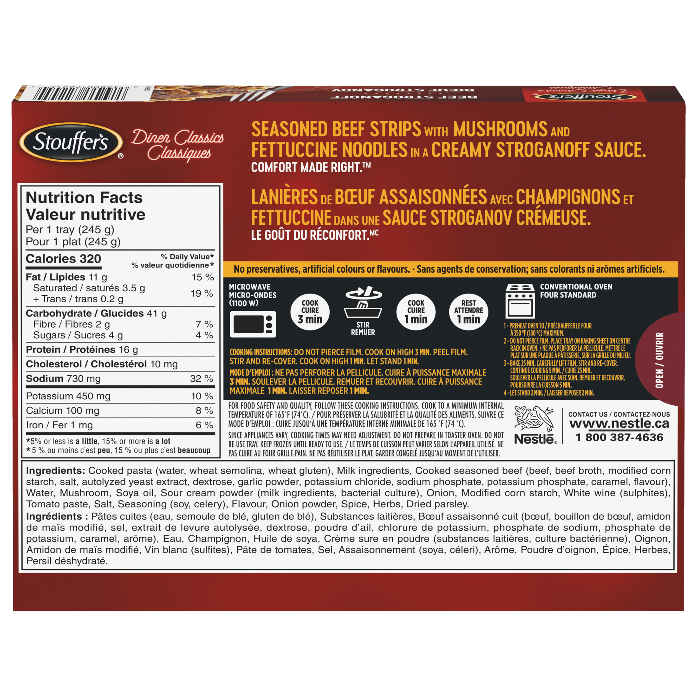 TOUFFER'S Diner Classics Beef Stroganoff 245 g