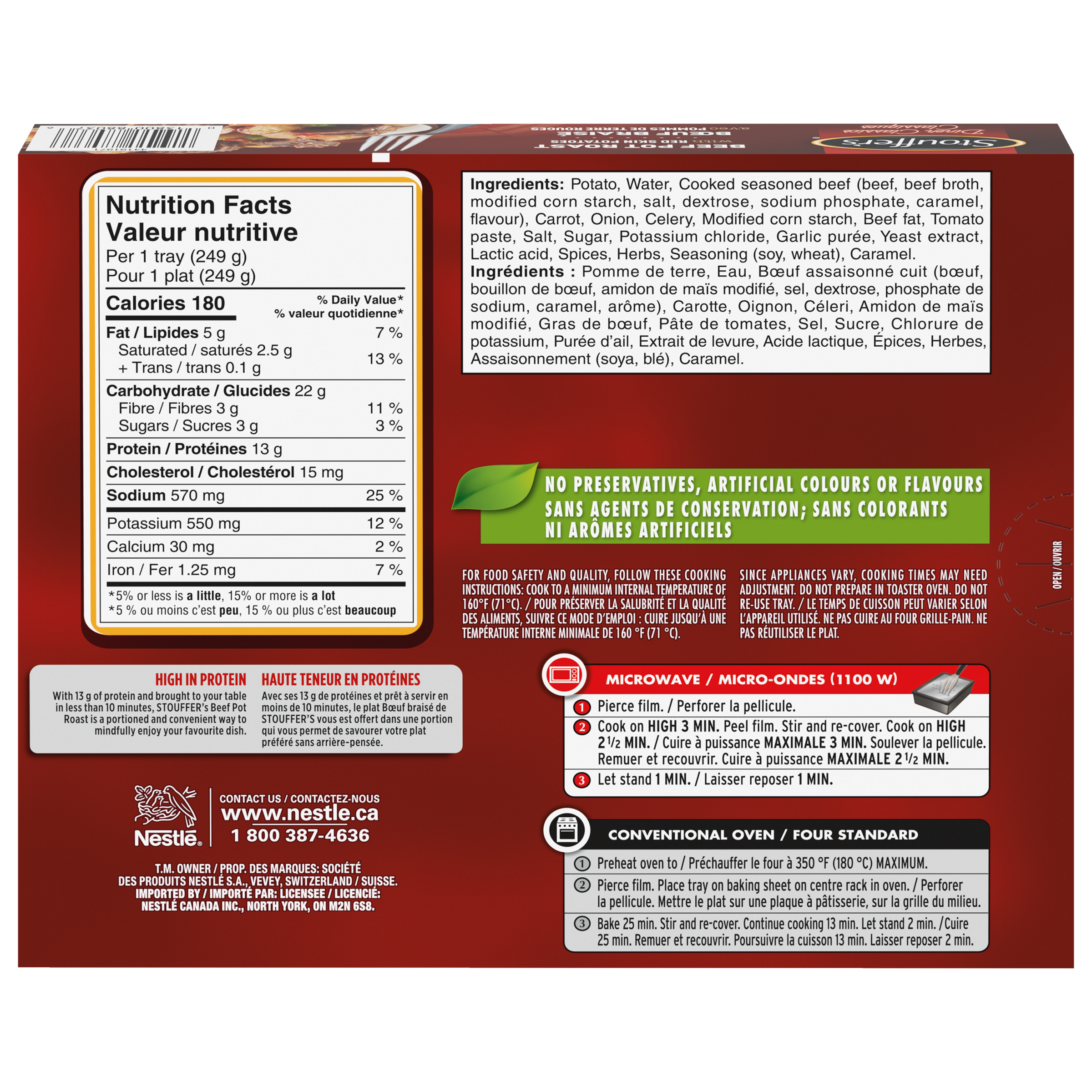 STOUFFER’S® Diner Classics Beef Pot Roast 249 g