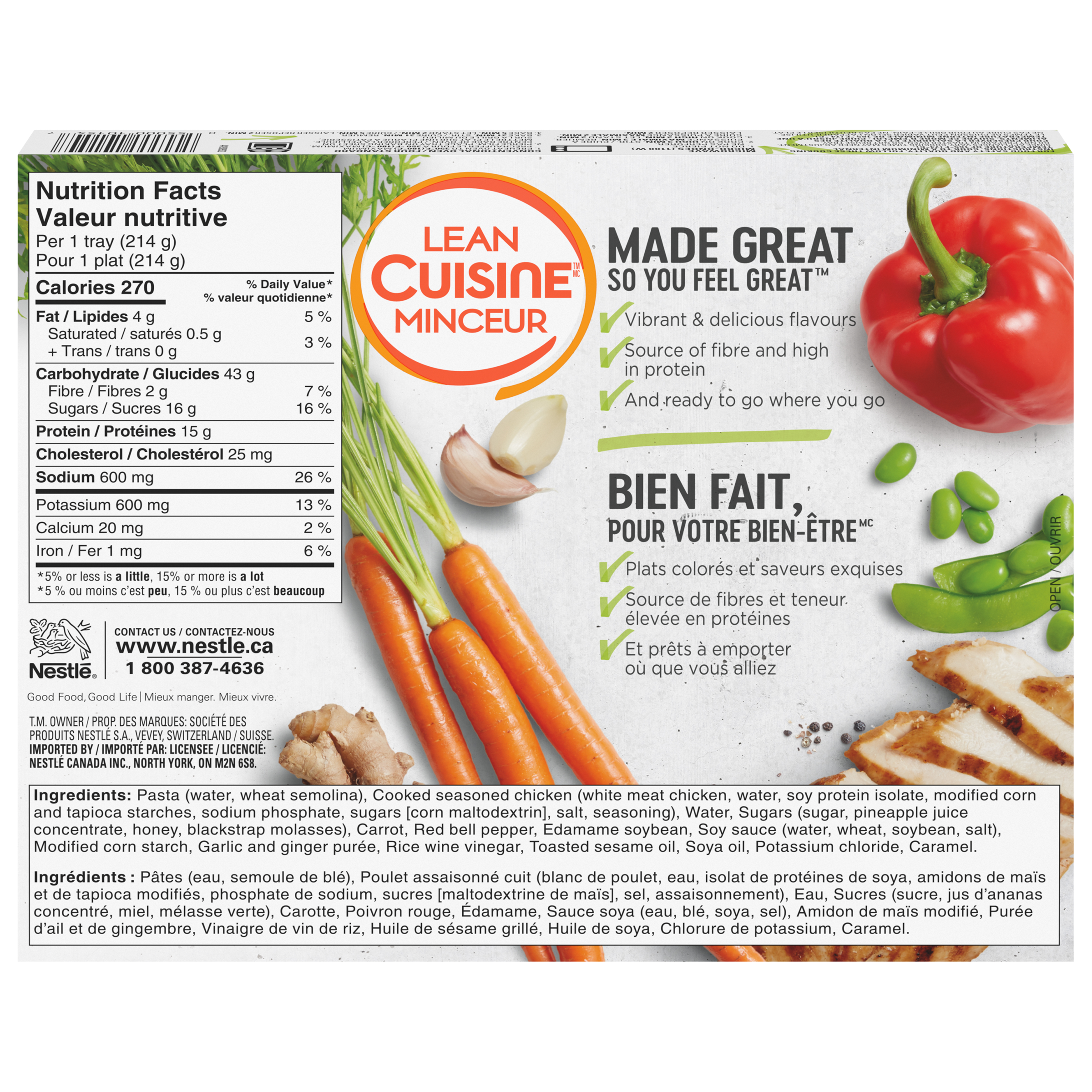 LEAN CUISINE Chicken Teriyaki Frozen Entrée 214 g