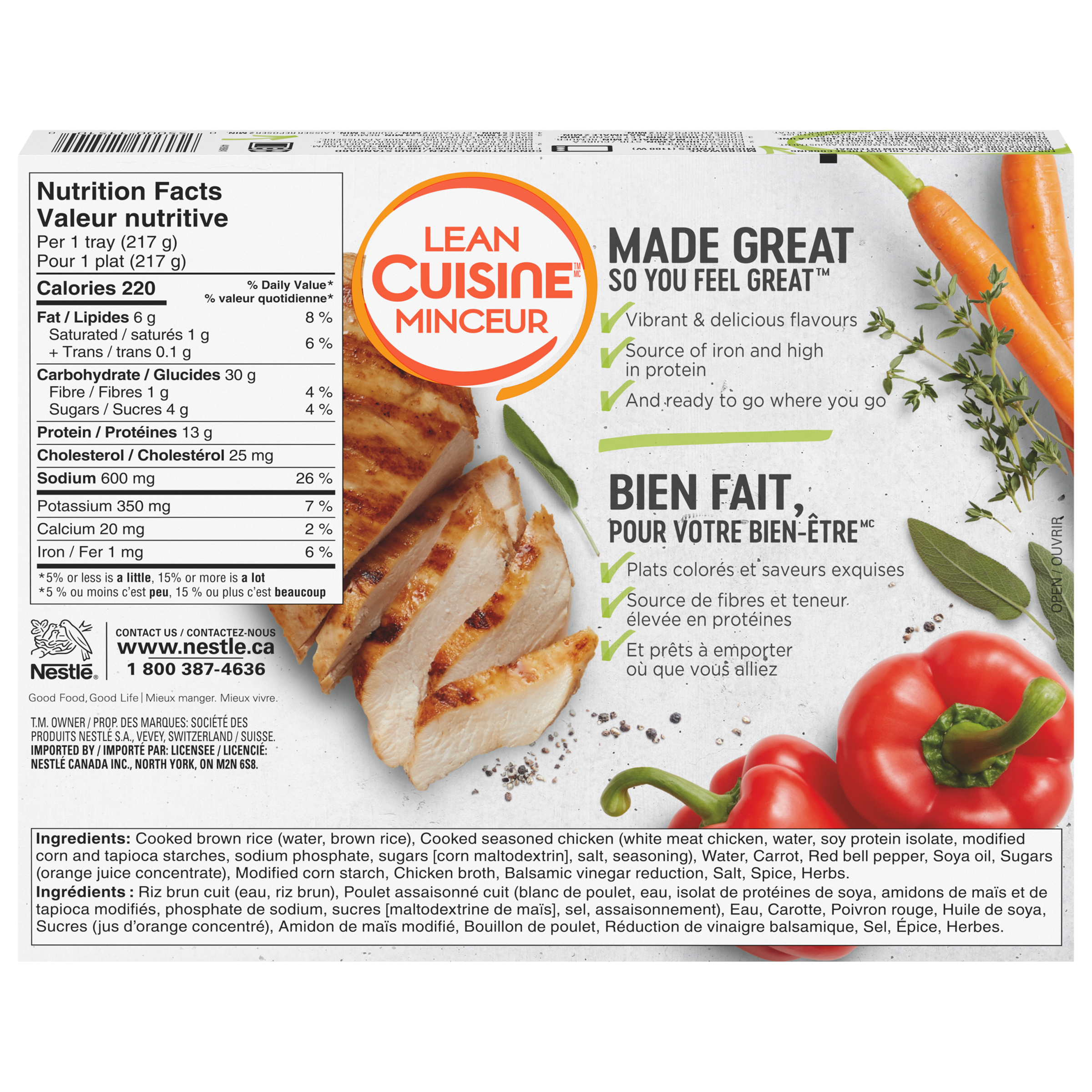 LEAN CUISINE Balsamic Chicken Frozen Entrée 217 g