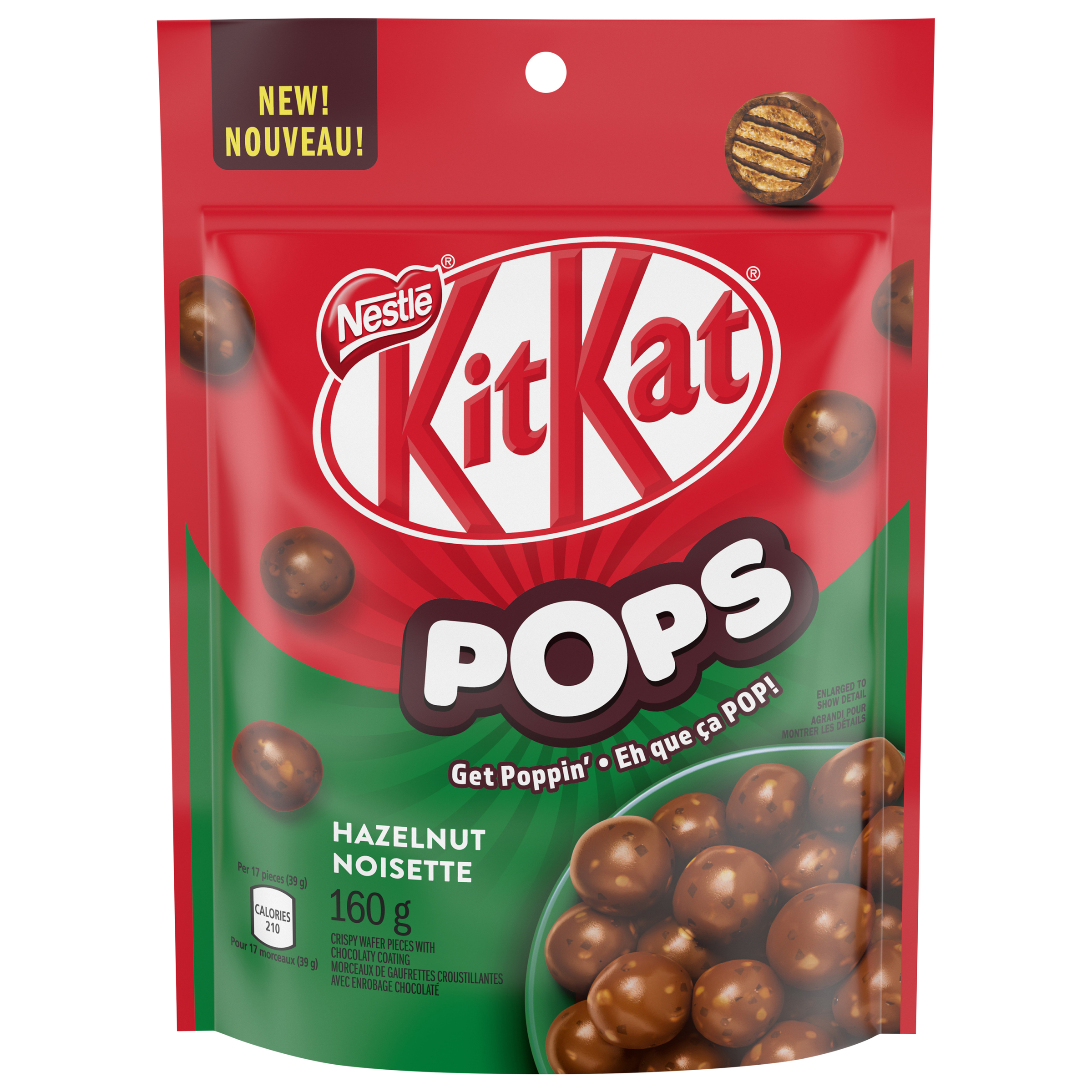 KITKAT POPS Chocolaty Hazelnut Snacks Pouch 160 g