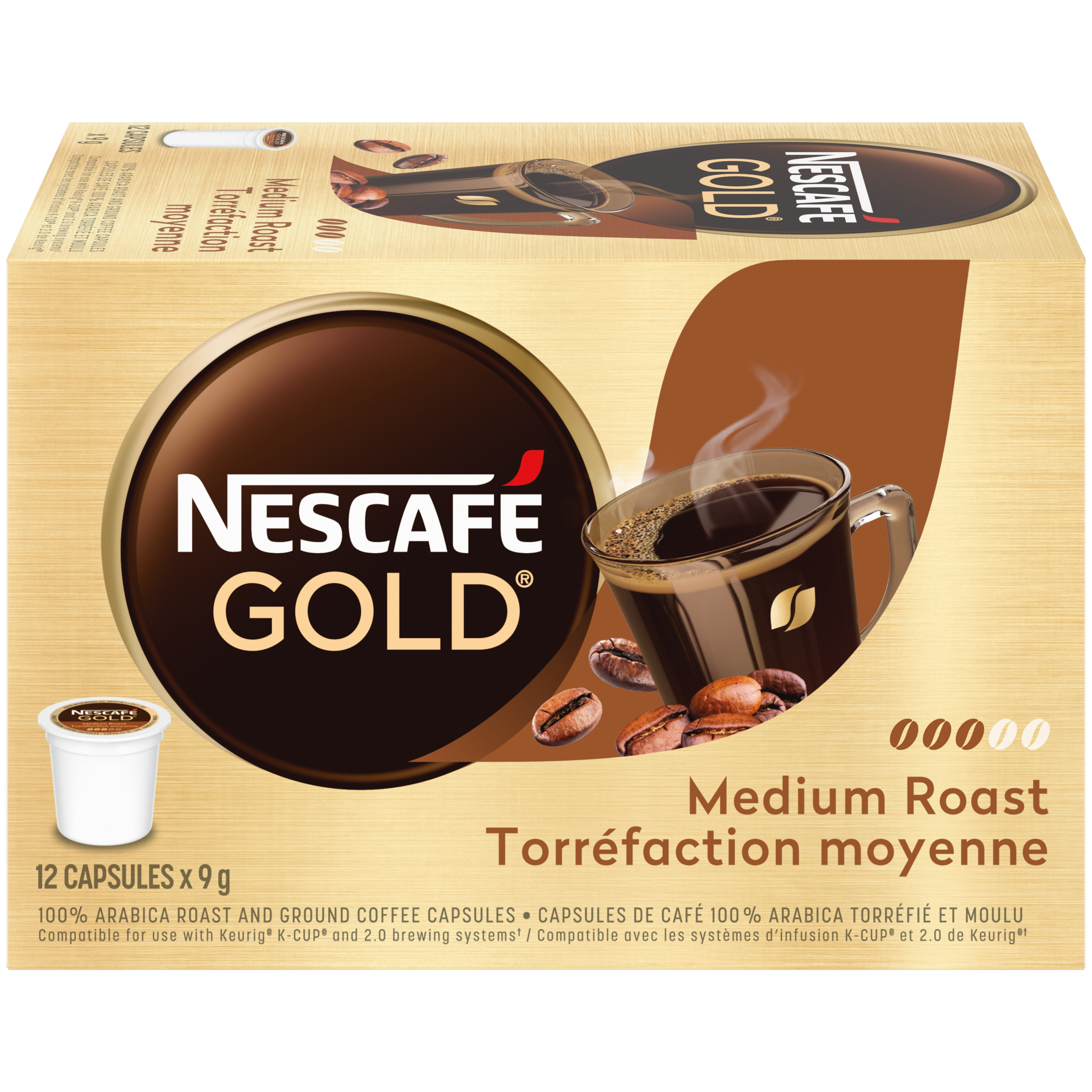 NESCAFÉ GOLD Medium Roast Coffee Capsules (12 Cups)
