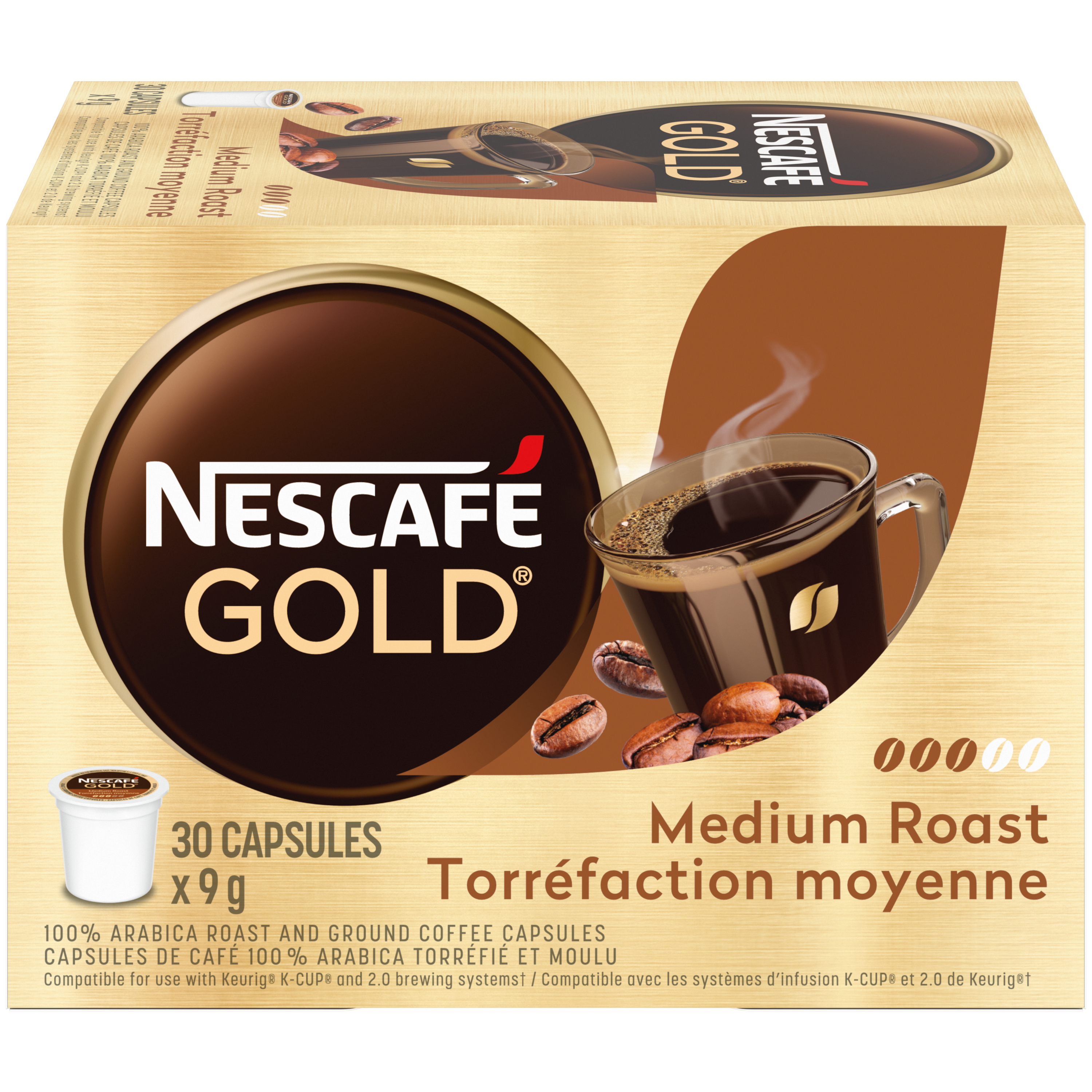 Nescafe Capsule - NESCAFÉ GOLD Medium Roast Coffee Capsules (30 Cups)