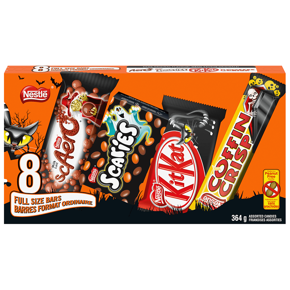 NESTLÉ Scary Assorted Halloween Full-Sized Bars Carton 8 pack