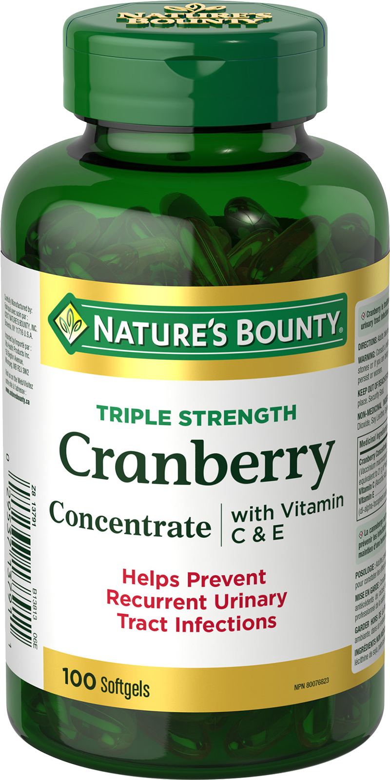 Cranberry with Vitamin C + E 100 Liquid Softgels